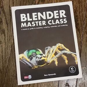 💥BLENDER MASTER CLASS book modeling, sculpting, materials, rendering softcover